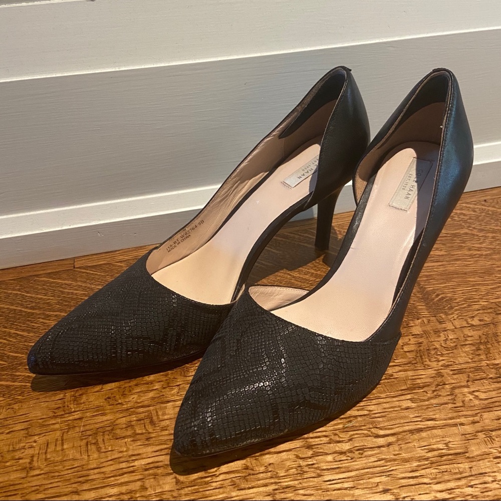 Cole Haan black leather heals - perfect condition